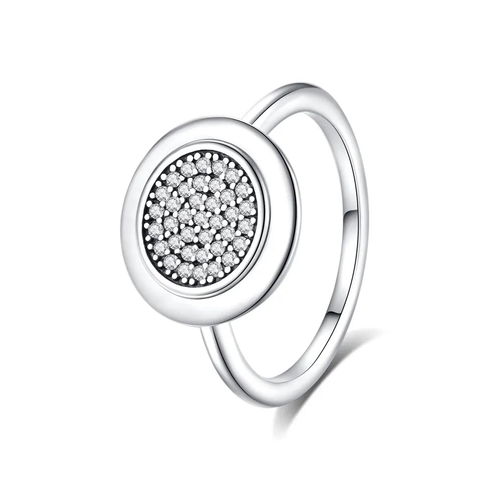 Anillo de Plata 925 con Cristal – Diseño Corona Corazón Oro Rosa