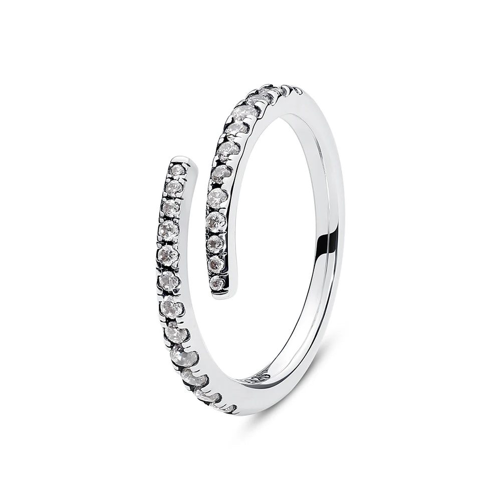 Anillo de Plata 925 con Cristal – Diseño Corona Corazón Oro Rosa