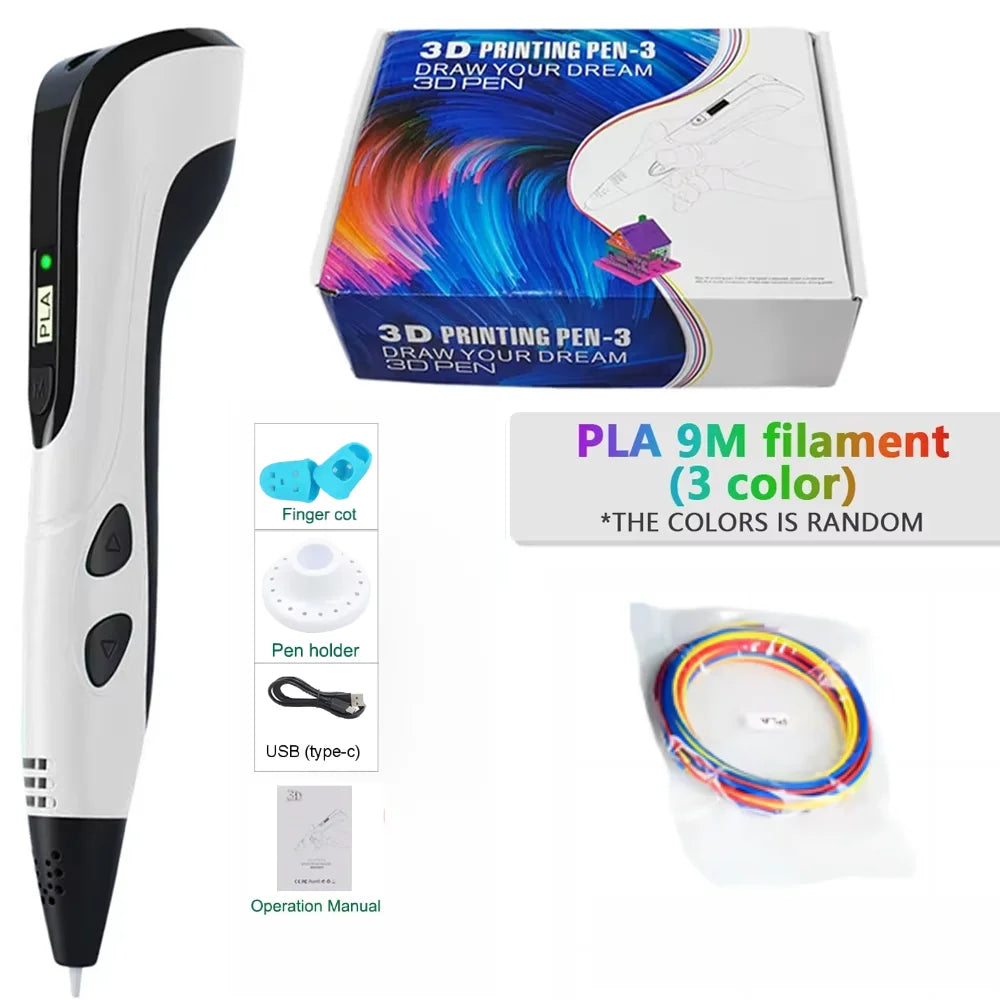 Pluma de Impresión 3D con Display LED – Set para Niños y Adultos