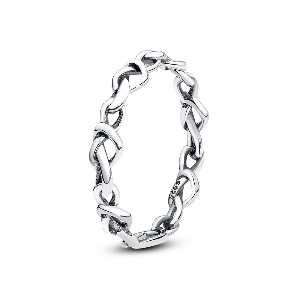 Anillo de Plata 925 con Cristal – Diseño Corona Corazón Oro Rosa
