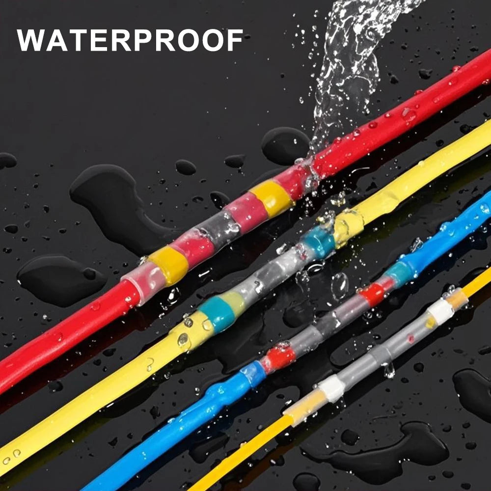 Waterproof Solder Seal Heat Shrink Tube Sleeves Electrical Wire Connector Butt Splice Terminals Heat Shrinkage Cable Connectors
