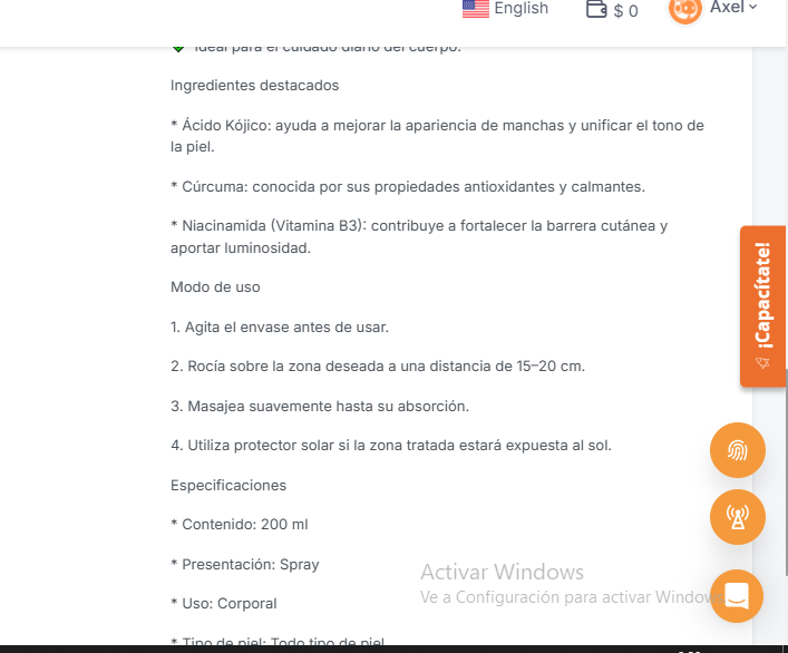 Ingredientes y modo de uso Dr Melaxin Peel Shot PS
